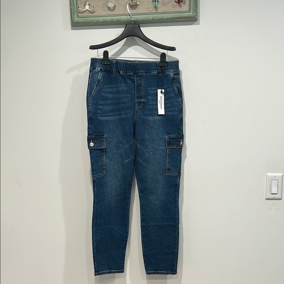 Juicy Couture cargo style Blue Straight Leg Jeans women’s 30 new w tags - Picture 1 of 6